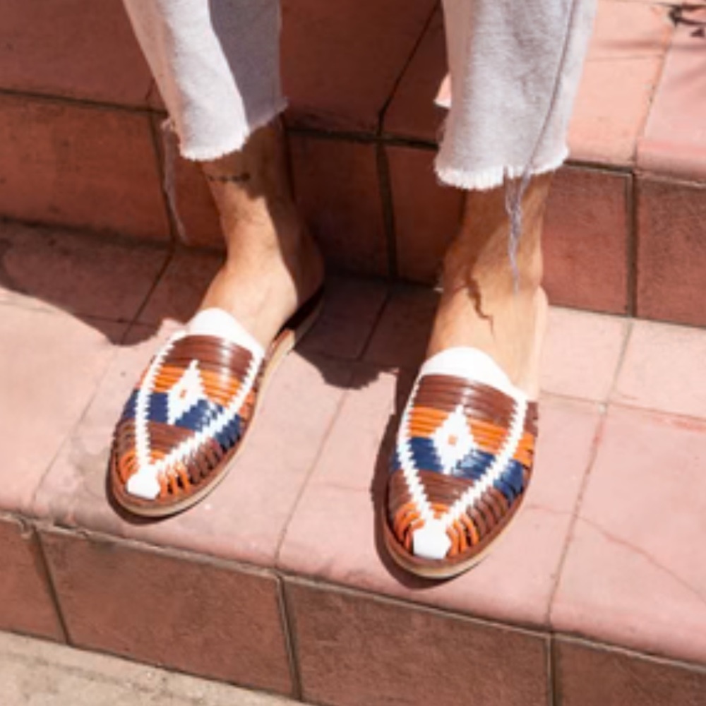 Colorful Woven Mules